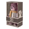 Maxitoys Мягкая игрушка Ronny&Molly, Мишка Ронни в Пальто, 21 см / цвет фиолетовый, серый