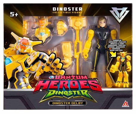 Dinoster Большая фигурка героя Делби в дино-костюме, 20 см