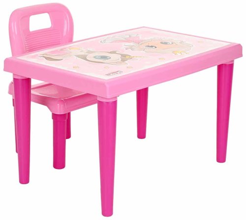 Pilsan Набор: стол+стул / цвет Pink (розовый)