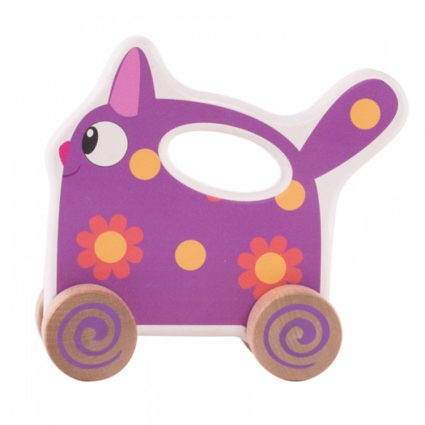 Деревяшки Каталка Кошечка Мяу / цвет фиолетовый