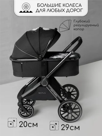Коляска 2 в 1 Amarobaby Motus (черный)