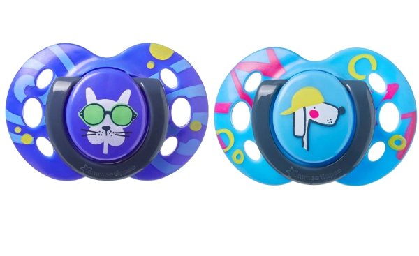 Tommee Tippee Пустышка силиконовая Fun Style Caine, 6-18 месяцев, 2 штуки