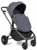Farfello Коляска 3 в 1 Baby shell / цвет Dark Grey (темно-серый), рама Black chrome