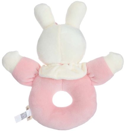 Крошка Я Погремушка мягкая на кольце «Милая зайка»