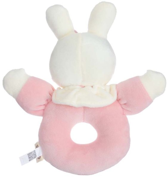 Крошка Я Погремушка мягкая на кольце «Милая зайка»