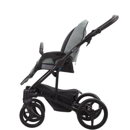 Bebetto Детская коляска 2 в 1 Torino TEX Цвет / 01 лиловый с рисунком (ткань) / рама черная