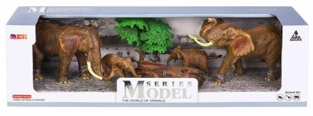 Masai Mara Фигурки из серии "Мир диких животных": Семья слонов, 6 предметов