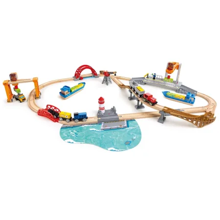 Hape Игровой набор Железнодорожные перевозки в порту / цвет коричневый
