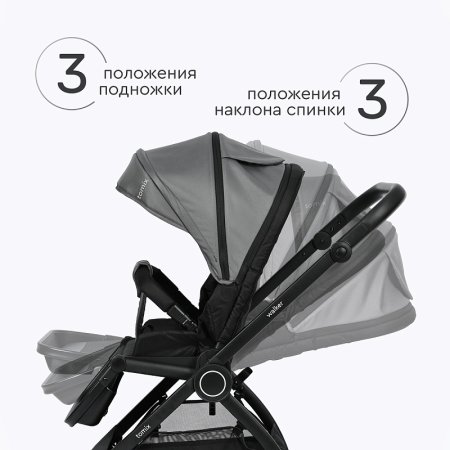 Tomix Коляска 2 в 1 Walker / цвет Grey (серый)