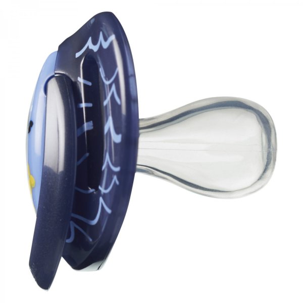 Tommee Tippee Пустышка силиконовая Night Time Meduza/Balena, 6-18 месяцев, 2 штуки