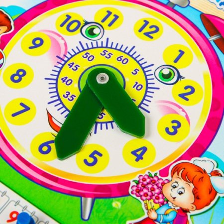 WoodLand Toys Календарь обучающий "Весёлые часы", из дерева