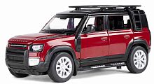 Автопанорама Машинка металлическая Land Rover Defender 110 / цвет красный					