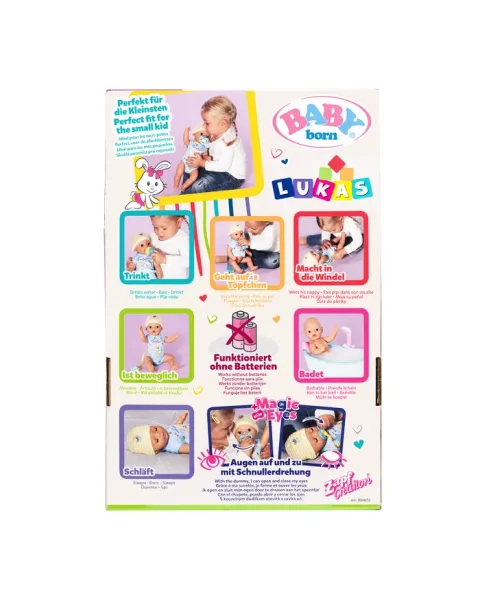 (м.)  42865 БЕБИ борн. Интерактивная кукла Лукас с маг. глазками 36 см. BABY born