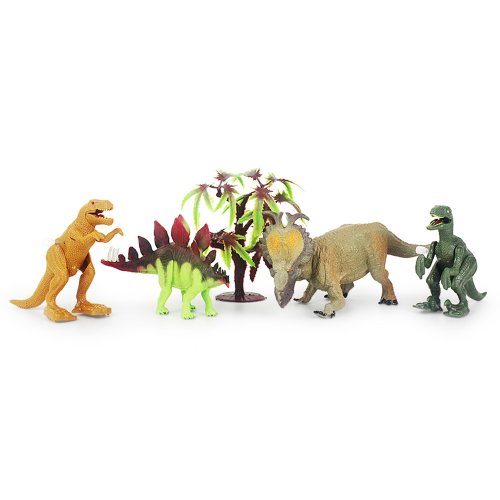 Mioshi Active Набор динозавров "Тираннозавр, стегозавр, трицератопс и аллозавр"
