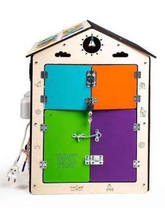 BusyPlay Бизидом Большой Домик 40х55х40см