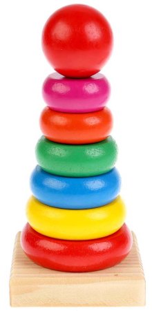 Буратино Развивающая игрушка «Пирамидка», 6 колец