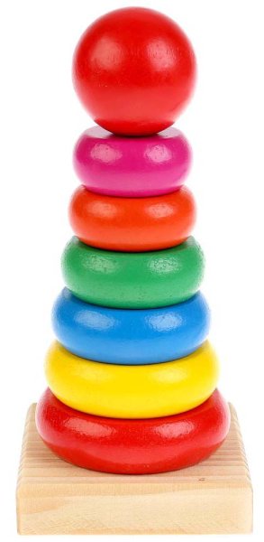 Буратино Развивающая игрушка «Пирамидка», 6 колец