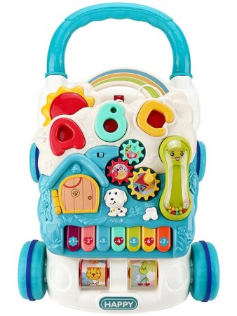 Рыжий Кот Игровой центр-каталка / цвет голубой