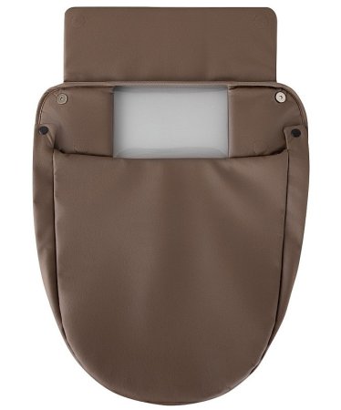 ROAN Коляска 2 в1 Esso короб + прогулка leather/Camel/Black/руч.Тем.коричневый(2 места) 