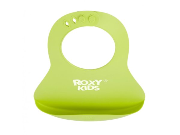Roxy-Kids Нагрудник Roxy мягкий / зелёный