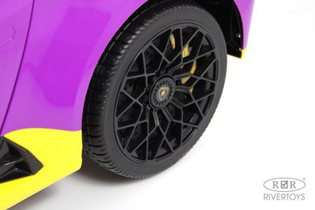 E888EE Электромобиль Lamborghini Huracán STO (Желто-фиолетовый)