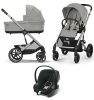 Коляска Cybex Balios S Lux SLV 3в1(+дожд) (Stone Grey)