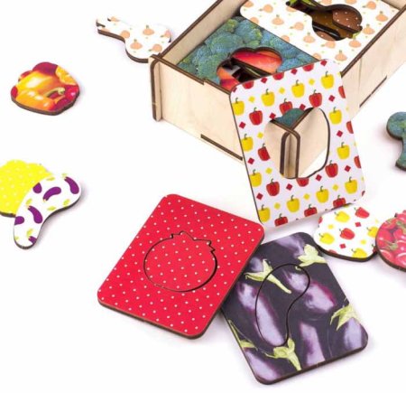 Woodland Деревянная игрушка "Доски Сегена. Овощи"