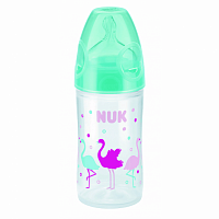 NUK Бутылочка New Classic 150 мл, соска из силикона с отверстием "М", размер 1 / цвет в ассортименте
