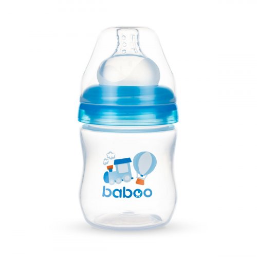 Baboo Бутылочка Transport с силиконовой соской, 130 мл / цвет синий