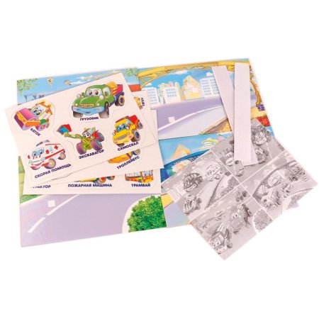 "Умка" Развивающая игра с липучками Машинки
