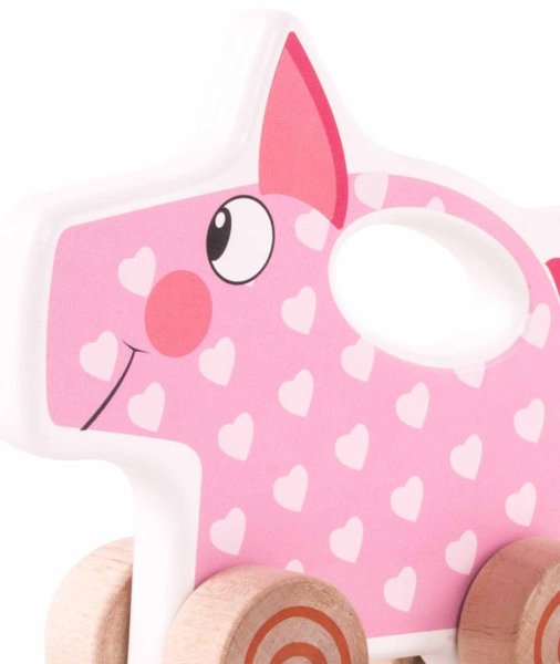 Деревяшки Каталка "Поросёнок Хрю"