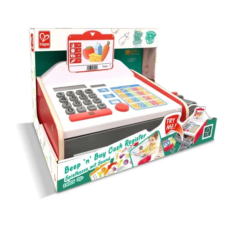 Hape Касса детская деревянная игрушечная / цвет красный, белый