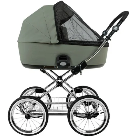 ROAN Коляска 2 в1 Bass Next короб+прогул.(2 места) (Sage Green/Black/руч.Black)