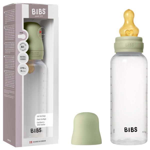 Bibs Бутылочка для кормления с латексной соской Sage, 270 мл
