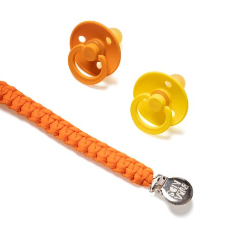 BUBA KIDS Плетеный держатель для пустышки Bibs / цвет Мандарин