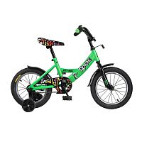 City-Ride Детский велосипед Roadie, диск 14, стальная рама, цвет / зеленый					