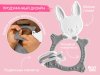 ROXY-KIDS Прорезыватель универсальный для малышей BUNNY TEETHER / цвет серый