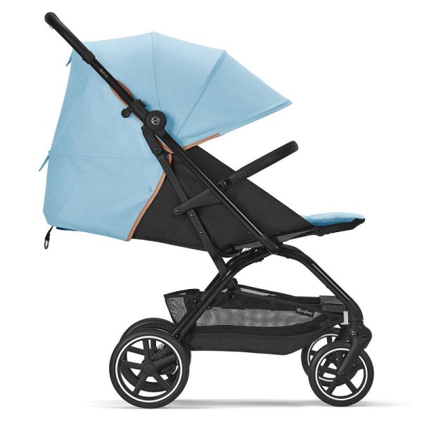 Cybex Прогулочная коляска Eezy S+ 2 BLK с дождевиком и бампером / цвет Beach Blue