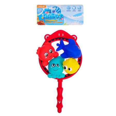 Крошка Я набор резиновых игрушек с сачком SL-07171  МИКС 10613594