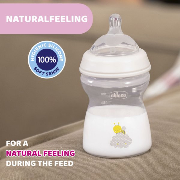 Chicco Бутылочка для кормления Natural Feeling, с 2 месяцев, 250 мл