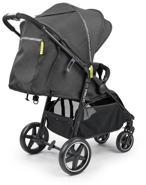 Happy Baby Коляска прогулочная Ultima V2 X4, 4 колеса, съемный бампер / black