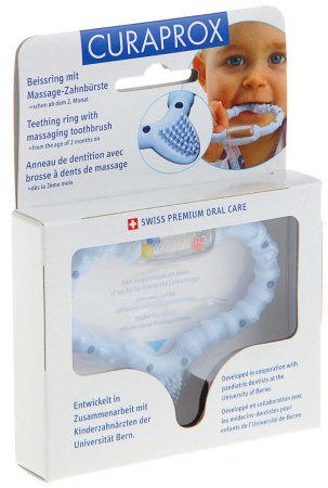Curaprox Стимулятор для прорезывания временных зубов / цвет голубой