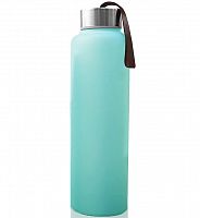 EveryDay Baby Стеклянная бутылочка для воды с защитным силиконовым покрытием, 400 мл / мятный 					