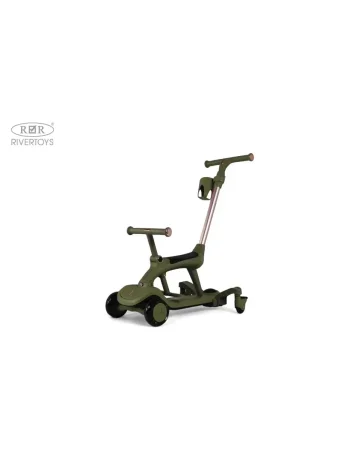 HB-111-A  Детский самокат-беговел (Зеленый)
