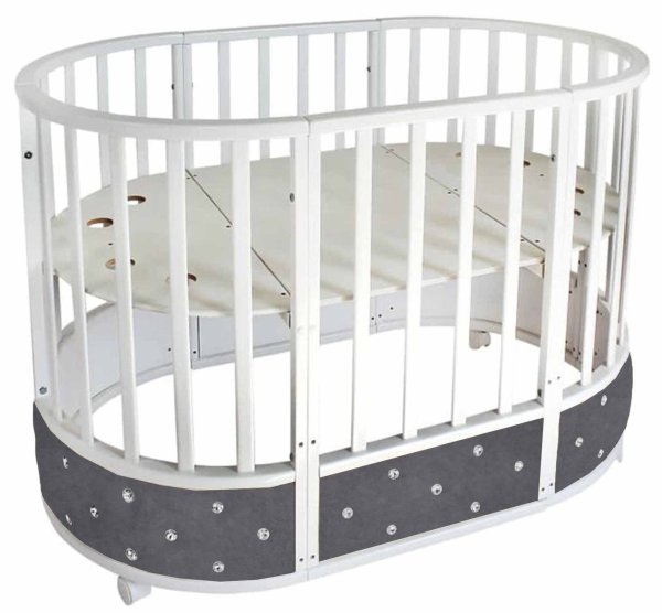 Sweet Baby Кровать Cappellini 7 в 1 / цвет белый-серый