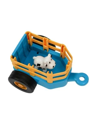 Умка Каталка с прицепом + корова 20 песен,фраз, звуков СИНИЙ ТРАКТОР в кор.