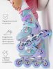 Amarobaby Ролики Rainbow раздвижные со светящимися колесами, размер 30-33 / цвет мятный