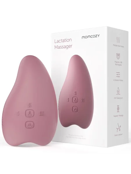 Мамкози Лактомассажер с подогревом и вибрацией A1, цвет уютный красный Momcozy