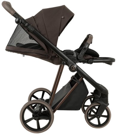 ROAN Коляска 2 в1 Sol Luxury короб+прогул (Turkish Coffe/Bronze/руч.Capp/к.Capp)