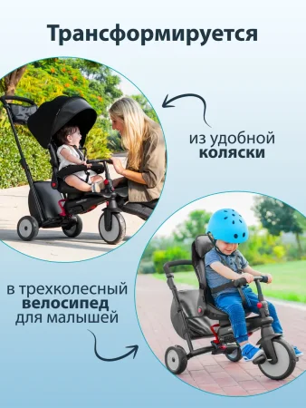 (м)Трехколес.склад.велос.SmarTrike STR7 Urban (black)